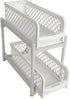 Ideaworks Two-tier Under Sink Sliding Shelf, White, standard, (TV7465)...