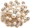 Pearl Flower Brooch Pin Shining Round Flower Brooches Crystal Brooch Pin For Women Brooch Pin Lapel Pin Accessories Fashion Wedding Bouquet Dress ...
