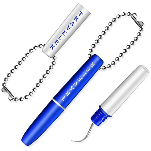 Healvian 2pcs Portable Dental Picks Teeth Stain Remover Mini Travel Plaque and Tartar Remover with Chain Mini Stain Eraser Oral Cleaning Tools for...