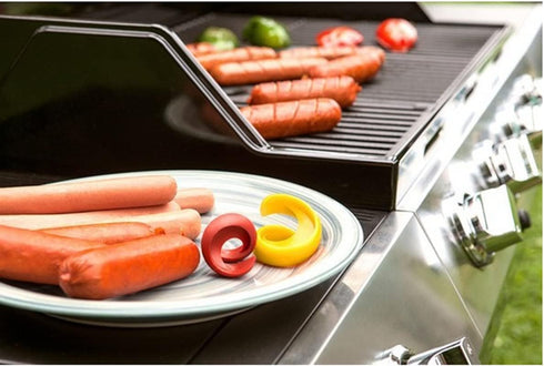 2PCS Spiral Hot Dog Slicers, Cyclone Barbecue Sausage Cutter Kitchen Tools Spiral Hot Dog Cutters Home DIY Sausage Slicer Gadget for BBQ Picnic Ca...