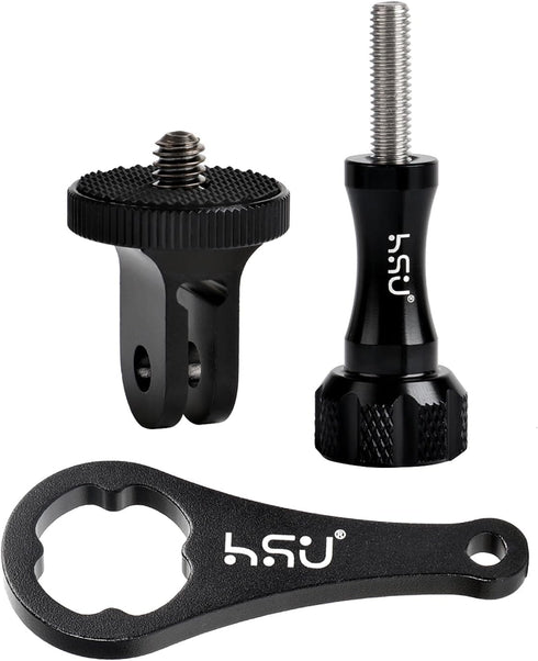 HSU Aluminum Camera Tripod Mount Adapter, 1/4"- 20 Camera Mount with Aluminum Thumbscrew, Tripod Adapter Compatible with Insta360 X4/X3/X2/X/RS/R/...
