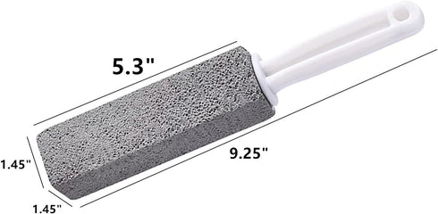 Pumice Stone Toilet Cleaning Brush with Handle Toilet Bowl Cleaner Hard Water Ring Remove for Bath Pool Kitchen Household Cleaning (3 Pack)...