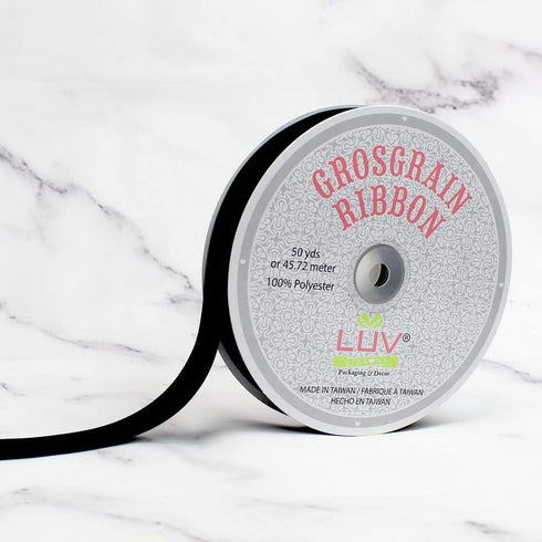 Creative Ideas 7/8-Inch Solid Grosgrain Ribbon, 50-Yard, Black...