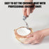 Stainless Steel Coconut Tool, 2 PCS with Durable Wooden Handle...