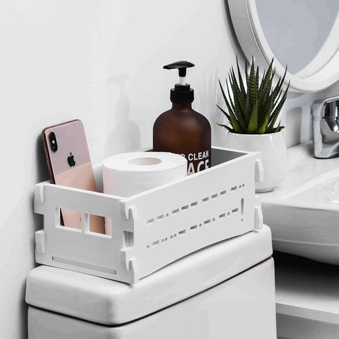 AOJEZOR Toilet Paper Storage: Small Bathroom Storage for Small Space - White Bathroom Organizer...