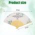Hand Fans Retro Elegant Chinese Folding Fan White Vintage Bridal Handheld Dancing Fan Floral Folding Hand Fans Rose Retro Foldable Fan Hand Fan fo...