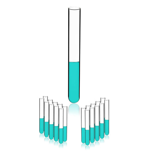10ml Glass Round Bottom Test Tubes, Thickness 1.0, 16x100mm, Pack of 20, IN-TTG10...