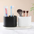 rejomiik Thick Resin Toothbrush Holders Bamboo Tooth Brushing Holder for Bathroom Countertop, Tooth Brush Storage Organizer Stand for Holds Toilet...