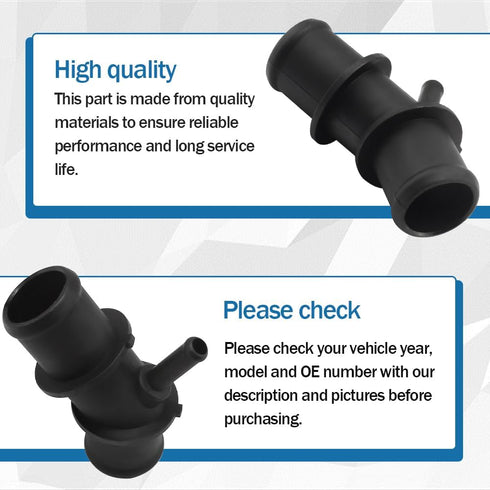 Radiator Upper Hose Connector Pipe Adapter Fits for 2009 2010 2011 2012 Toyota Rav4 Replaces 16571-0V020 165710V020 16057-36011 1605736011...
