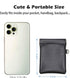 Leather Squeeze Coin Purse with Keychain Small Change Holder Slim Wallet Pouch Card Holder For Women & Men (Black)...