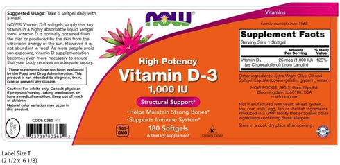 Now VIT D-3 1000Iu...