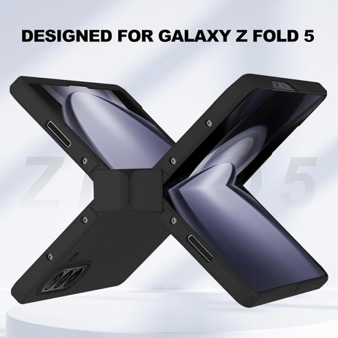 Migexxkj for Samsung Galaxy Z Fold 5 Case with Hinge Protection,Full Body Protective Cover Hard PC Ultra Slim Anti-Scratch Shockproof Lightweight ...