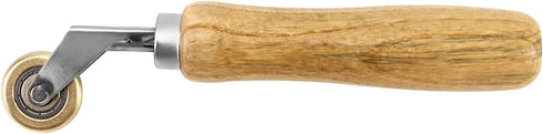 QWORK Brass Seam Roller, Roofing and Vinyl Flooring Detail Roller, with Wood Handle...