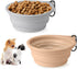 Dog Bowl Pet Travel Collapsible Bowls 2 Pack, Portable Foldable Cats Dogs Water Dish Puppy Bowl for Walking Parking Traveling, Silicone One-Piece ...