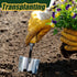 Garden Transplanter Trowel with Depth Marks, Super Strong Chrome Coated Stainless Steel Head and Comfort Hard Wood Handle Garden Tools for Plantin...
