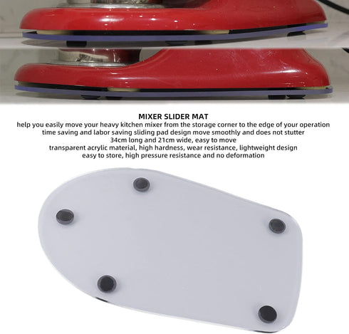 Tnfeeon Sliding Mat, Mixer Mover Slider Mat Pad Stand Mixer Kitchen Appliance Slider Mat Kitchen Aid Mixer Accessories 34x21cm...