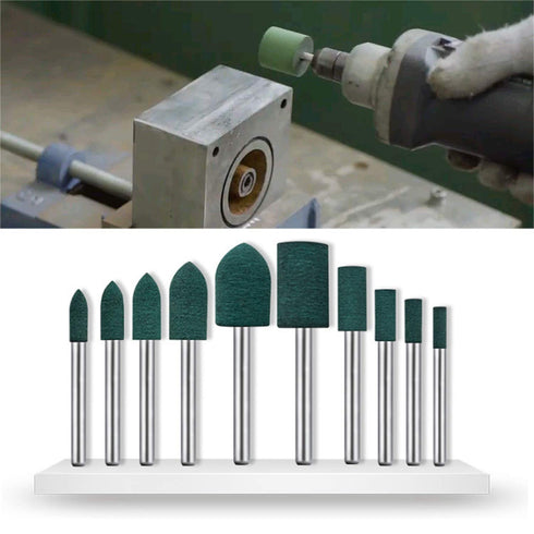 Rubber Polishing Burrs Bits Bullet Cylinder Shape Mounted Point Polishing Bits Rubber Wheel Bit,Electric Drill,Rotary Tool Accessories 3 mm Mandre...