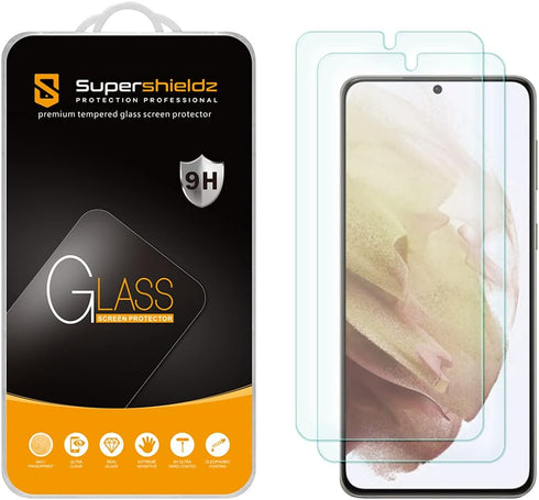 (2 Pack) Supershieldz Designed for Samsung Galaxy S21 FE 5G Tempered Glass Screen Protector, Anti Scratch, Bubble Free...