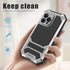 iPhone 14 Pro Max Waterproof Case, iPhone 14 Pro Max Metal Case with Screen Protector Kickstand Military Full Body Rugged Heavy Duty Dustproof Def...