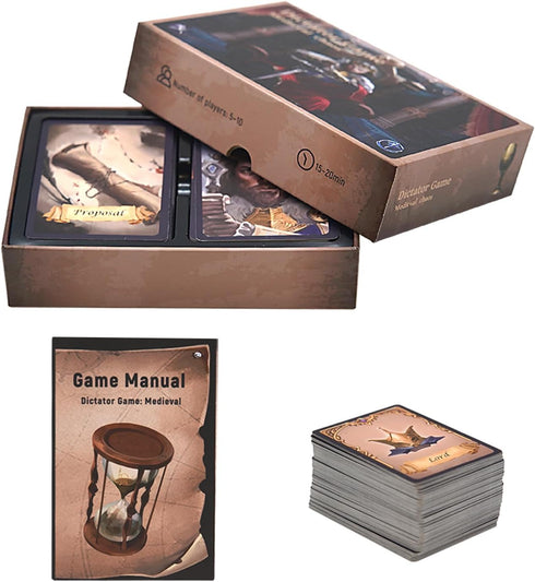 A&B GAMES Portable Medieval Strategy Card Game: Team vs. Team Fun for 5-10 Adult Players – Perfect for Showcasing Your Skills at Parties...