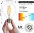 G25 LED Edison Vanity Globe Light Bulbs, LED Filament Light Bulb, 6W Equivalent to 60W, G80 Dimmable 700LM E26 Medium Base, Bathroom Vanity Mirror...