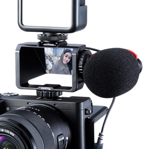 UURig Vlog Selfie Flip Screen for Mirrorless Camera for Sony A7R3 A7III A7II A6000/A6300/A6500 Cold Shoe Bracket Microphone Mount for Fujifilm XT3...