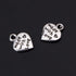 100pcs Heart Shape Charms Pendants Made with Love Letters Carving DIY Craft Necklace Bracelets Keychain Jewelry Making Findings Accessories (Ancie...