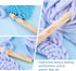 Wooden Crochet Hooks, 25mm Wooden Handle Crochet Hook Bamboo Knitting Crochet Needles with 10 pcs Knitting Stitch Markers for Handcraft Crocheting...
