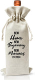 Housewarming Gift New Home Wine Bag for Women Men Wife Husband Couple Owner Homeowner, New Home Gift Idea, Housewarming Party Supply Favor, Realto...