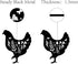 CREATCABIN Metal Chicken Wall Art Rooster Iron Wall Decor Wall Hanging Silhouette Sculpture Farmhouse Sign for Indoor Outdoor Home Living room Kit...
