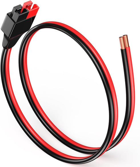12AWG 3FT Anderson Plug Connector Cable, Battery Cable with Anderson 30 Amp Connector, Quick Connect Anderson Wire for Portable Solar Generators, ...