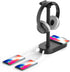 COZOO Headphone Stand with Fast Wireless Charging Pad and 2 USB Charging Ports, Suitable for Gaming, DJ, Wireless Earphone Accessories...