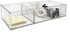 Isaac Jacobs Large 3-Compartment Acrylic Stackable Organizer (12.9" L x 5" W x 2.7" H), Multi-Sectional Tray & Storage Solution for Makeup, Craft ...