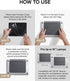 MOFT Invisible Slim Laptop Stand, Adhesive and Reusable, Adjustable Perfect Viewing Angles, Compatible with Laptops Up to 15.6", Grey...