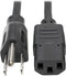 Tripp Lite Standard Computer Power Cord 10A,18AWG (NEMA 5-15P to IEC-320-C13) 4-ft.(P006-004) Black...