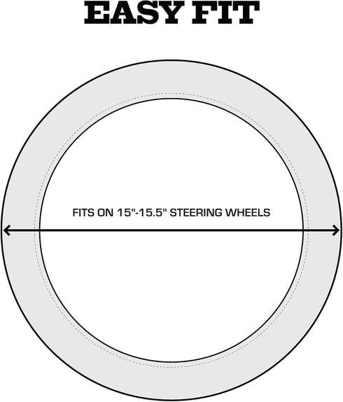 Hooey Steering Wheel Cover, Universal-Fit, Easy to Install for Cars, Truck, Van, SUV, Hazer (Baja)...