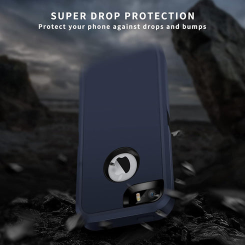 ACAGET Case for iPhone 5/5S/SE (2016) Heavy Duty Protective Phone Case Armor Shock-Absorbing Dual Layer Rubber TPU + PC Cover Non-Slip Bumper Phon...