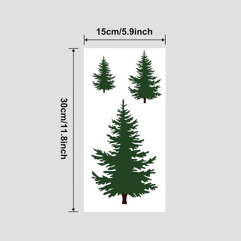3 Pieces Christmas Pine Trees Stencils Reusable Pine Drawing Stencils Winter Holiday Fir Tree Templates Christmas Woodland Painting Stencils for D...