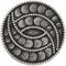 Bezelry 12 Pieces Spiral Petals Metal Shank Buttons. 20mm (3/4 inch) (Antique Silver)...