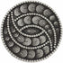 Bezelry 12 Pieces Spiral Petals Metal Shank Buttons. 20mm (3/4 inch) (Antique Silver)...