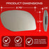 Blind Spot Mirror Fits All Car Side Mirrors | Patented Stainless Steel Mirrors with Bigger Viewing Image, Less Fogging, and Less Sun Reflection by...