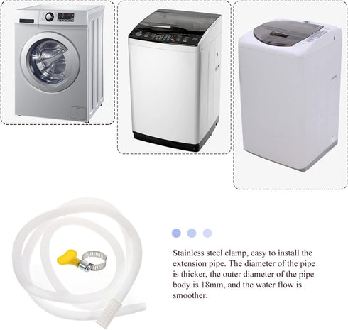 Housoutil Flex Hose Universal Air Conditioner Drain Hose Water Drain Hose Air Conditioner Heat Pump Systems, Condensate Drain Line for Semi- Autom...