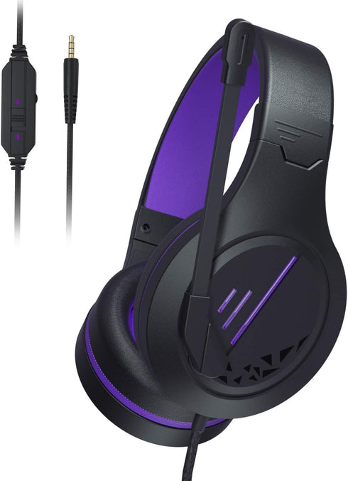 Stereo Gaming Headset for PS4, PC, Xbox One Controller, Noise Cancelling Over Ear Headphones with Mic, Soft Memory Earmuffs for Laptop/Mac/Nintend...