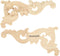 MUXSAM Wood Carved Appliques Onlays, 1-Pair Unpainted Small Wooden Carvings Decals Corner Decorative Plaques for Mirrors Walls Doors Bed Fireplace...