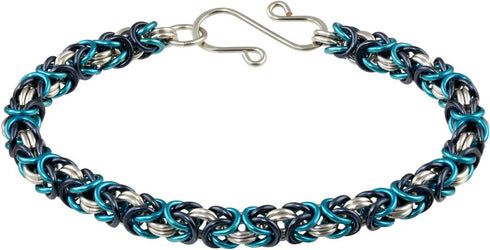 Weave Got Maille 3-Color Byzantine Chain Maille Bracelet Kit, Misty Blue...