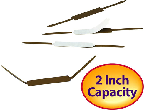 Smead Self-Adhesive Fastener, 2" Capacity, Brown, 100 per Box (68220)...