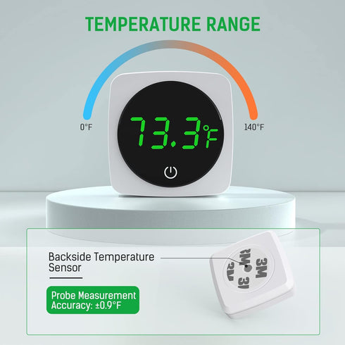 Aquarium Thermometer, LED Digital Fish Tank Thermometer High Accurate to ±0.9?, Aquarium Fish Tank Accessories for Betta, Goldfish, Axolotl, or Aq...