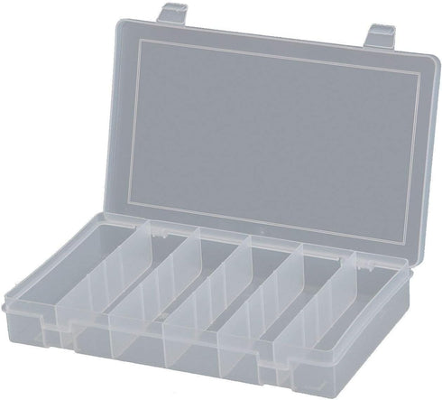 DURHAM Plastic Divider Box - 11x6-3/4 x1-3/4" - (6) Compartments - (5) Dividers...