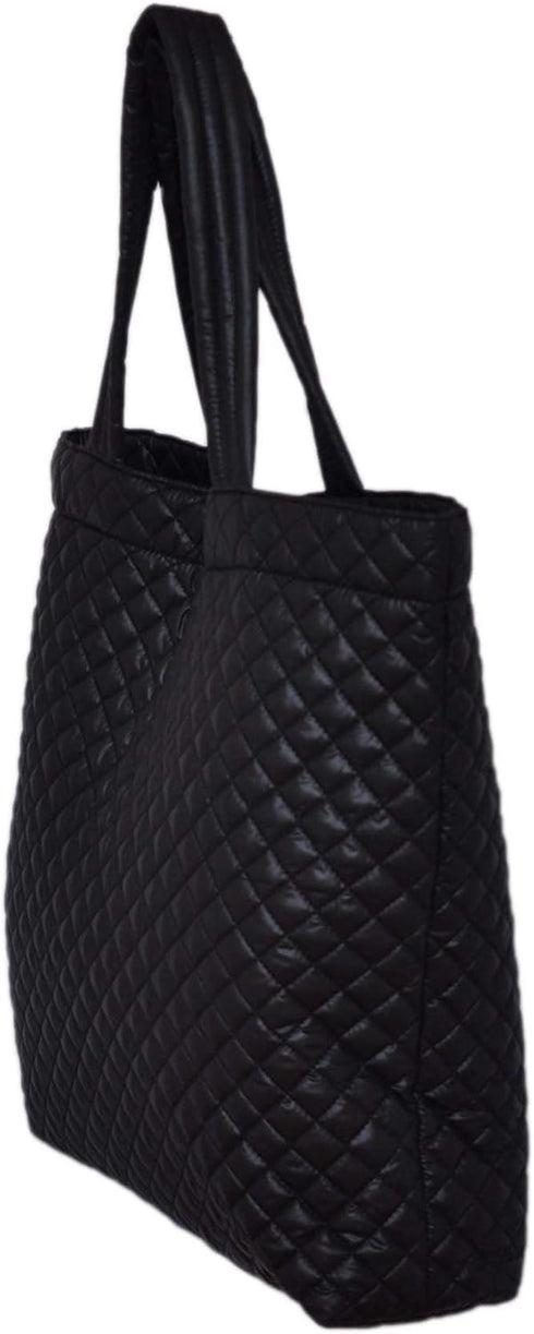 Comfortable light weight quilted Market Tote water repellent Color Black...