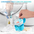 2 Pack Denture Bath Case Cup Box Holder Storage Container with Denture Cleaner Brush Strainer Basket for Travel Cleaning (Light Blue and Blue)...